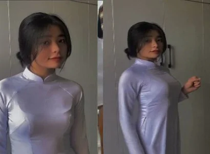 Nữ sinh áo dài mông tròn phê cả người